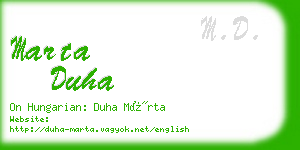 marta duha business card